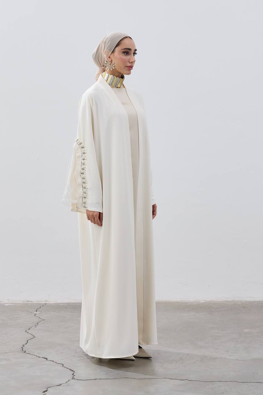 The Pearl Crescent Abaya