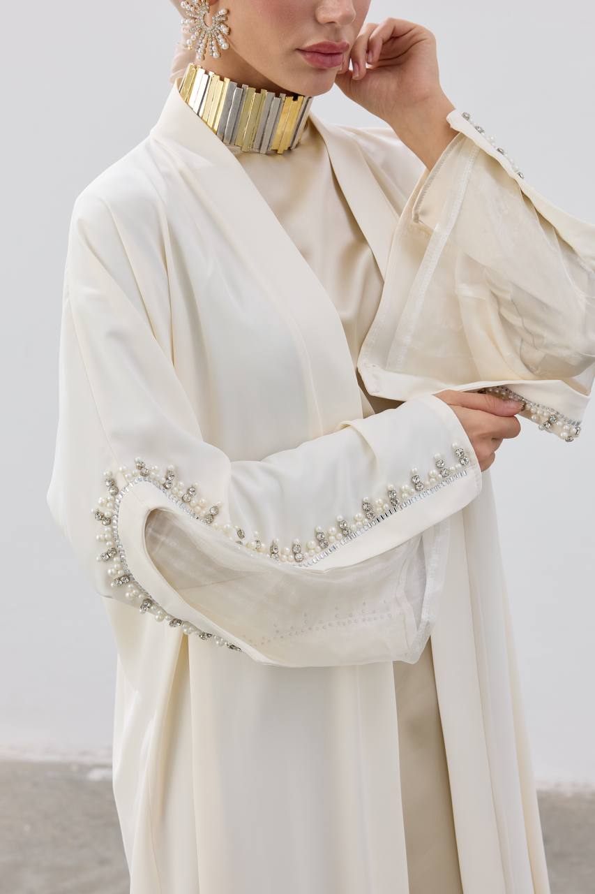 The Pearl Crescent Abaya