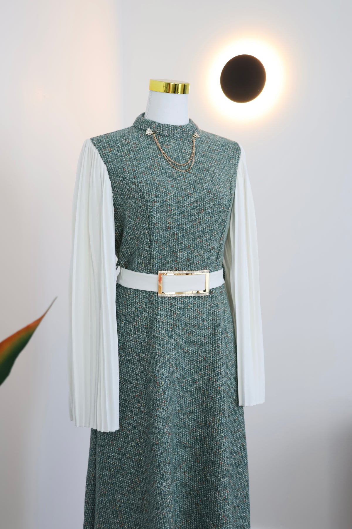 Élise Pleated Sleeve Dress