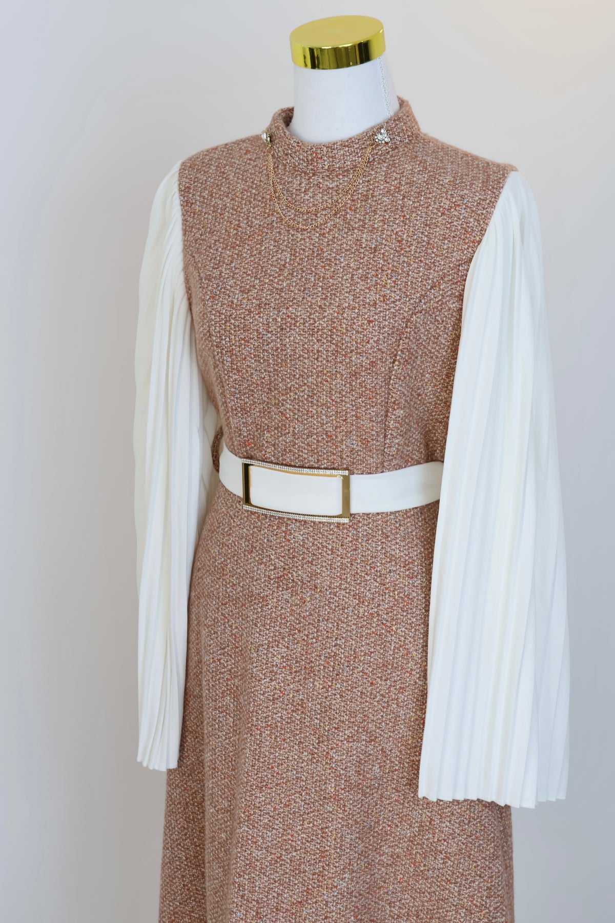 Élise Pleated Sleeve Dress