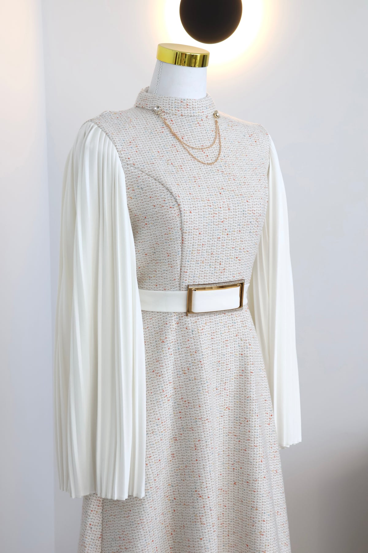 Élise Pleated Sleeve Dress