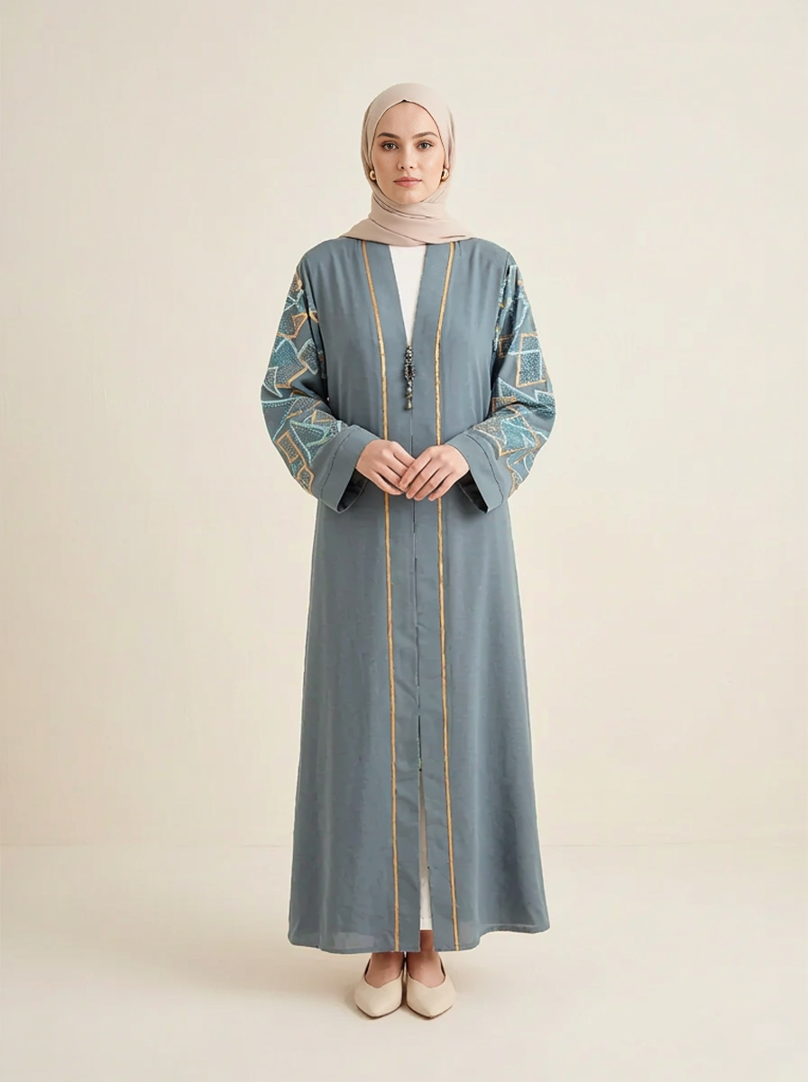 The Azure Glow Abaya